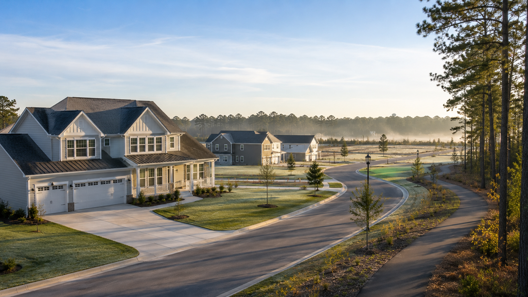 Fairhaven new construction in Statesboro Georgia by DR Horton — Tradition Series with 3-car garage option and USDA financing