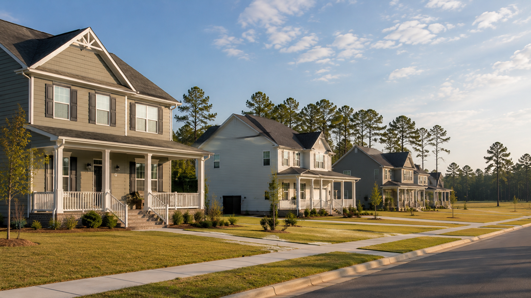 Laurel Grove new homes in Guyton Georgia by DR Horton — Tradition Series two-story homes with covered porches