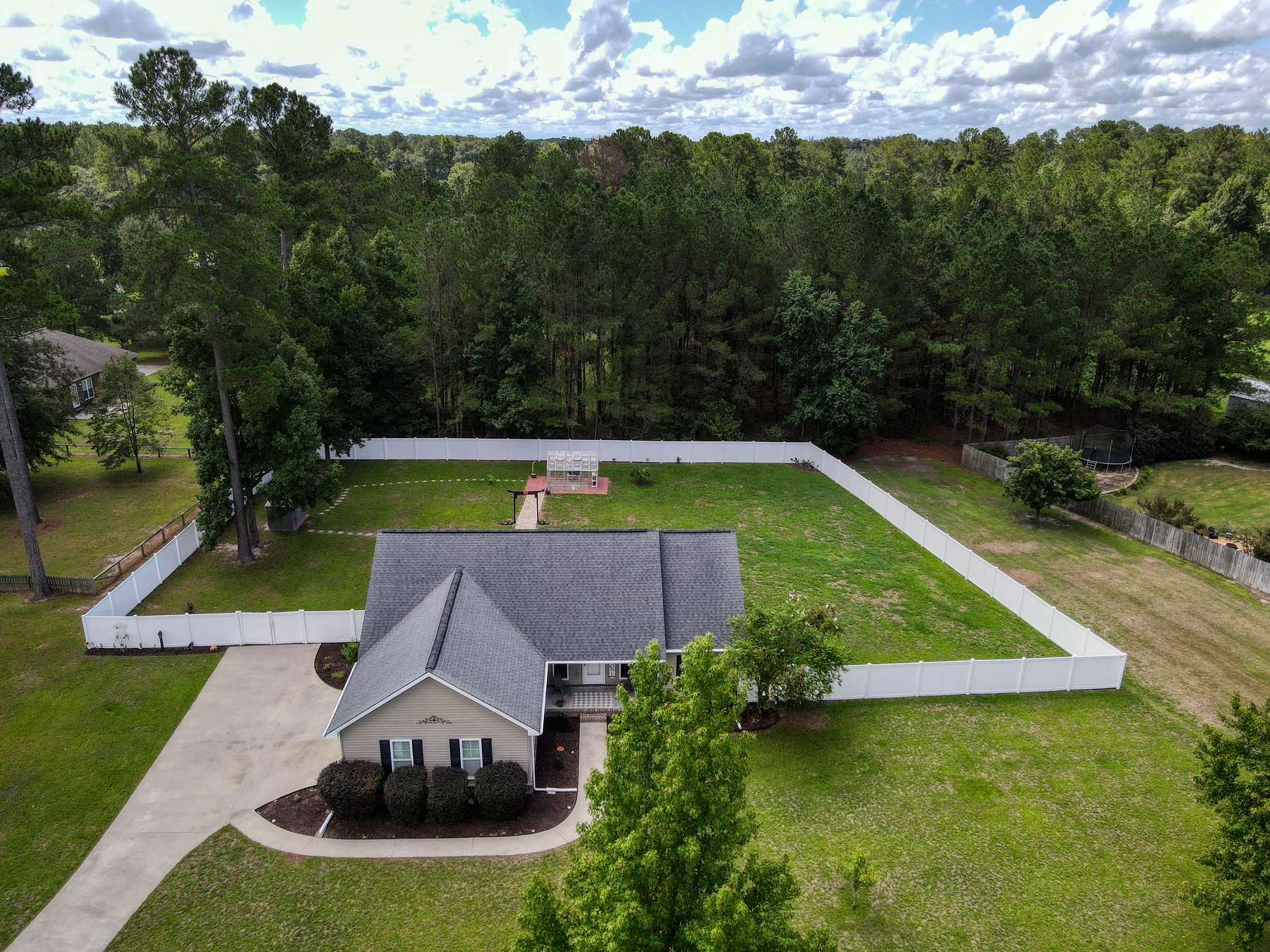 124 Sugarland Blvd — a 2014-built ranch Brooklet GA home for sale on 0.78 fenced acres with no HOA