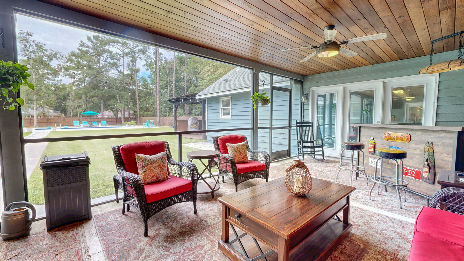 336 square foot screened porch at 129 Palmetto Drive, Rincon GA