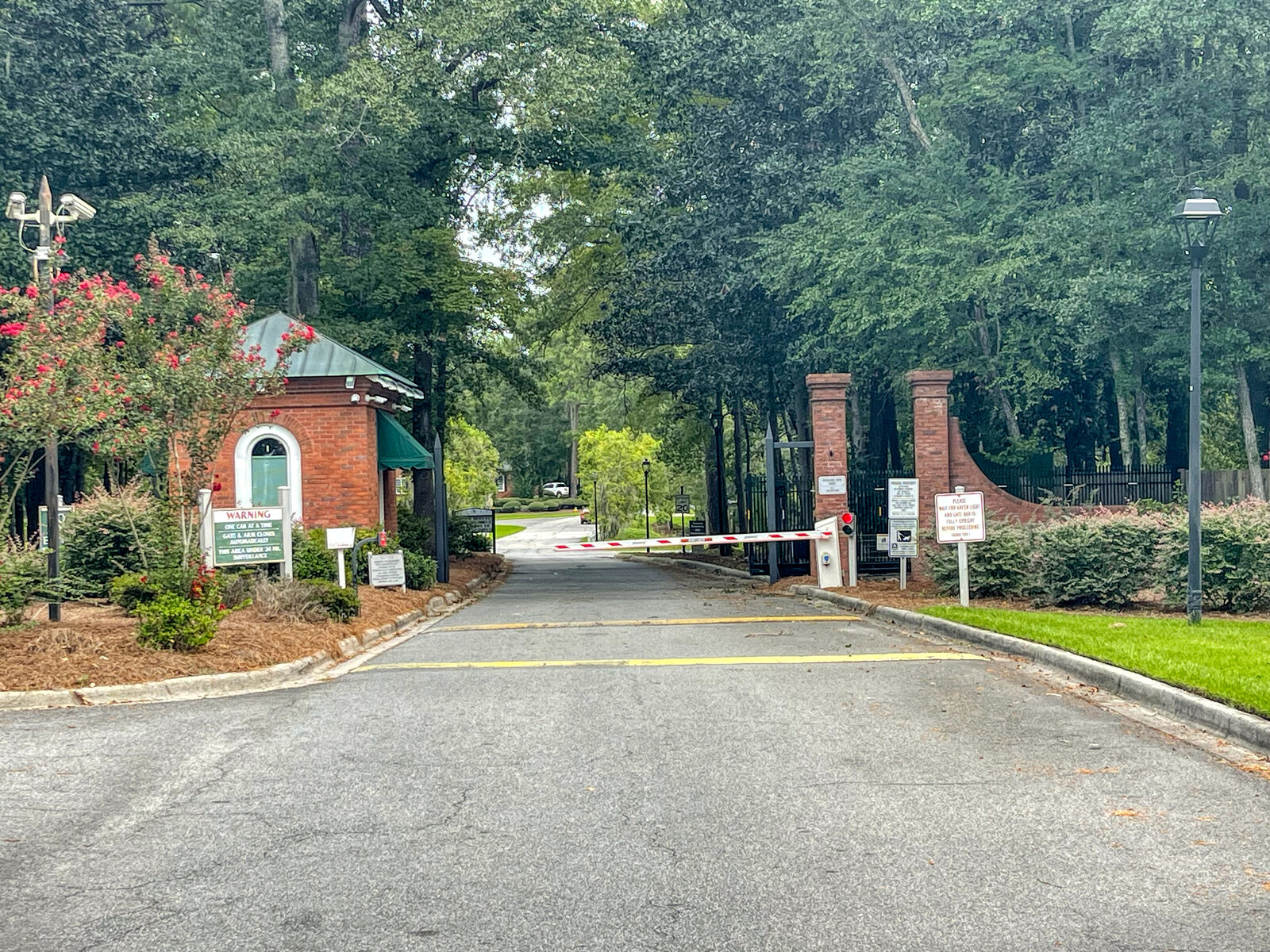 Gated entrance to Silverwood Plantation in Rincon GA