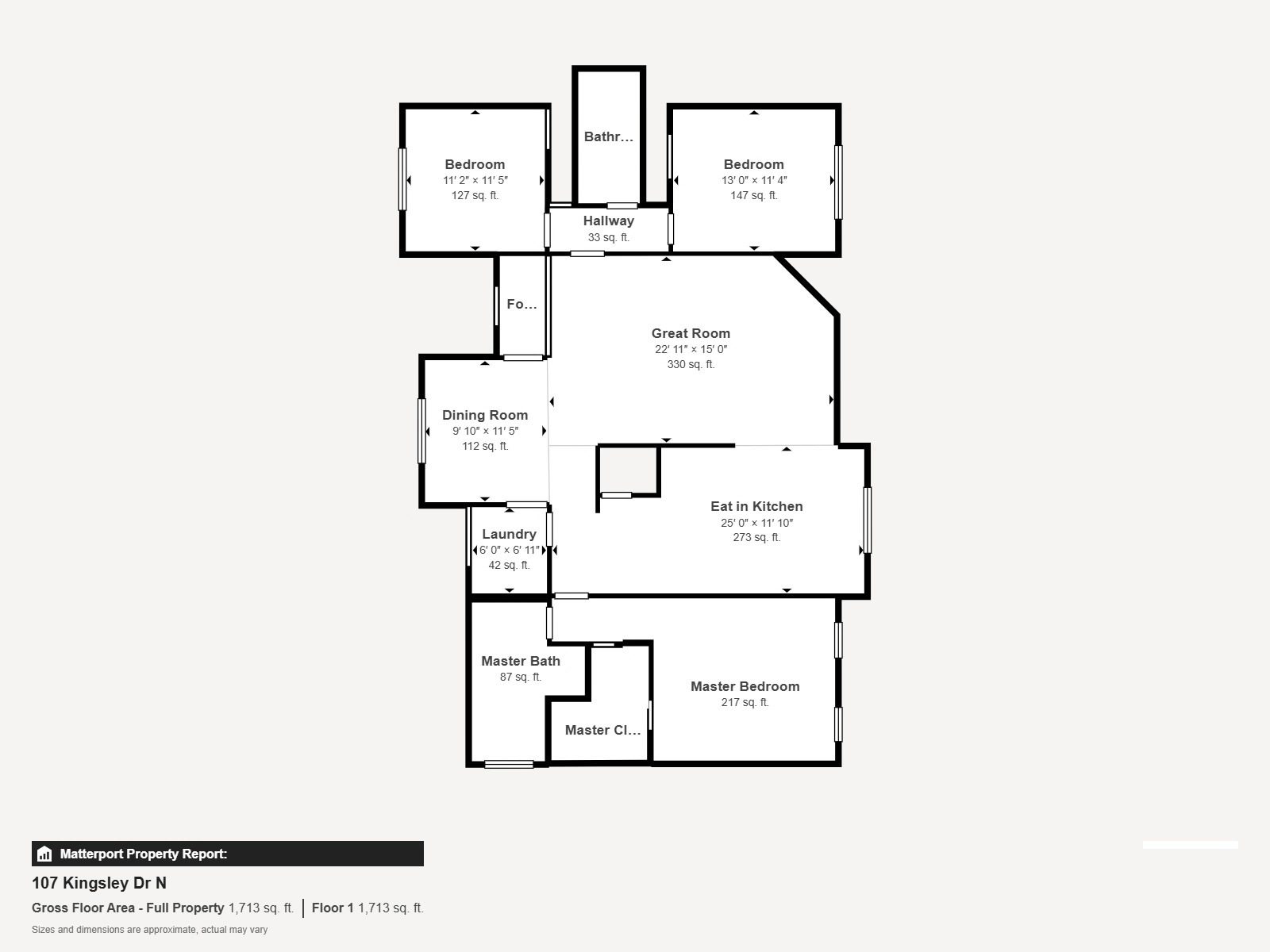 Floor plan of 107 N Kingsley Drive